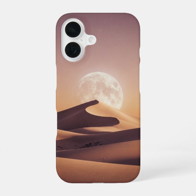 Retro Mondwüste iPhone 16 Hülle (Rückseite)