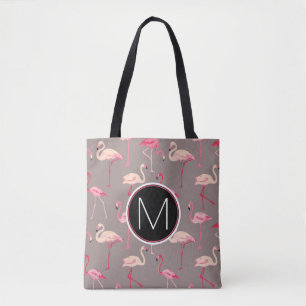 Retro Monogramm der Flamingo-  Tasche