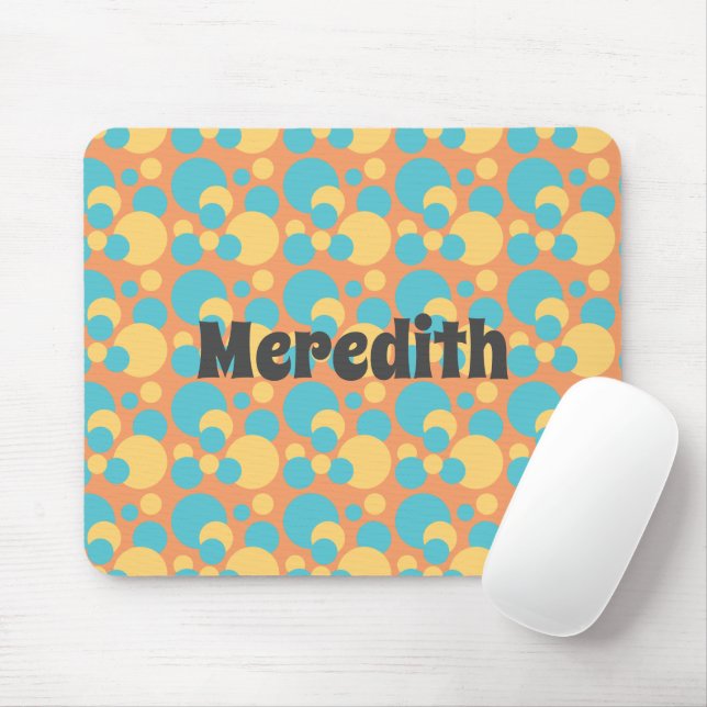 Retro-Monogramm Mousepad (Mit Mouse)