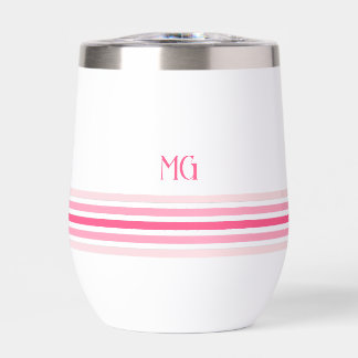Retro Monogrammed Minimalist Stripes