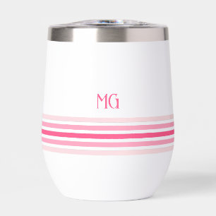 Retro monogrammiertes minimalistisches Streifenmus