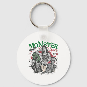 Retro Monster Lover Halloween Spooky Season Schlüsselanhänger