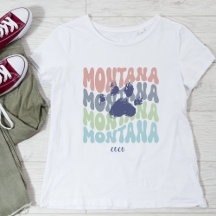 Retro Montana Dog Mama T - Shirt