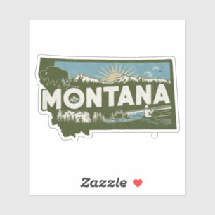 Retro Montana Staat Autoaufkleber Aufkleber
