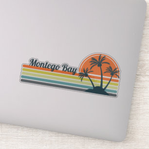 Retro Montego Bay Sunset Aufkleber