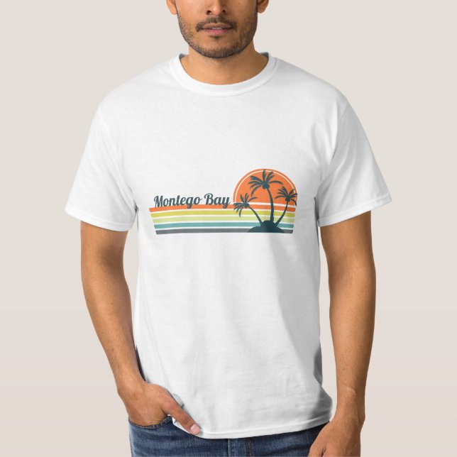 Retro Montego Bay Sunset T - Shirt (Vorderseite)