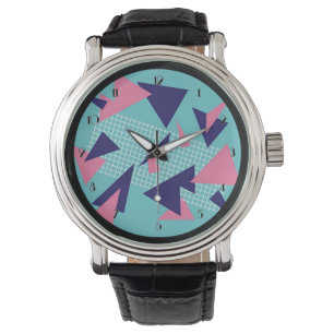 rétro montre-bracelet abstraite de motif de