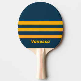 Retro Moonlit Tide Three Across Striping with Name Tischtennis Schläger