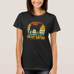 Retro Mops Mama Dackel Hundebesitzerin Mutter Mutt T-Shirt