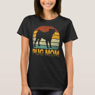 Retro Mops Mama Dackel Hundebesitzerin Mutter Mutt T-Shirt