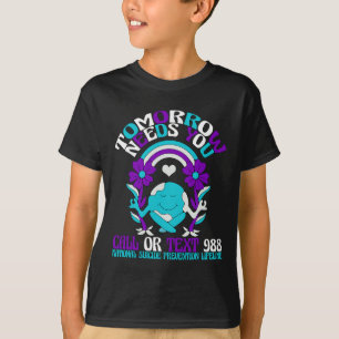 Retro Morgen Braucht Dich 988 Suizidprävention Aw T-Shirt