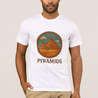 Retro-Mosaik-Pyramiden-von-Ägypten-T-Shirt T-Shirt