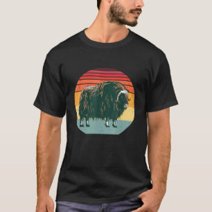 Retro Moschusochsen Moschusochse Arktisches Tier U T-Shirt