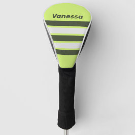 Retro Moss Fade Across Striping with Name Golf Headcover