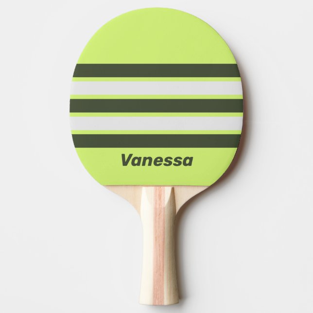 Retro Moss Fade Across Striping with Name Tischtennis Schläger (Vorderseite)