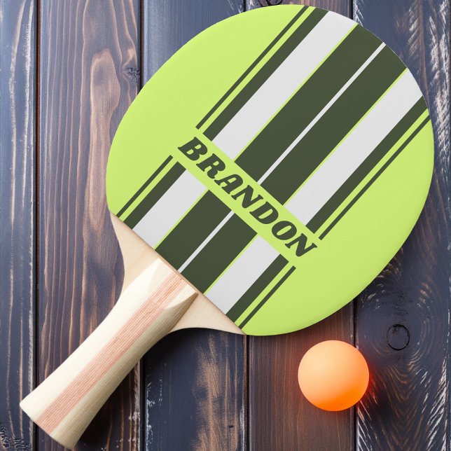 Retro Moss Fade Board Streifen mit Namen Tischtennis Schläger (Von Creator hochgeladen)