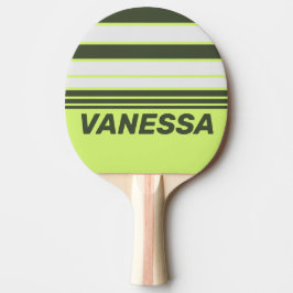 Retro Moss Fade Horizon Striping with Name Tischtennis Schläger