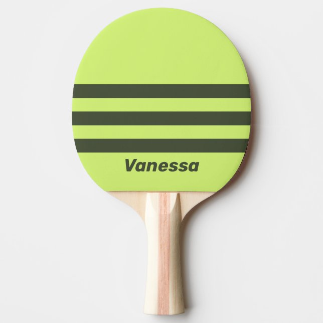 Retro Moss Fade Three Across Striping with Name Tischtennis Schläger (Vorderseite)