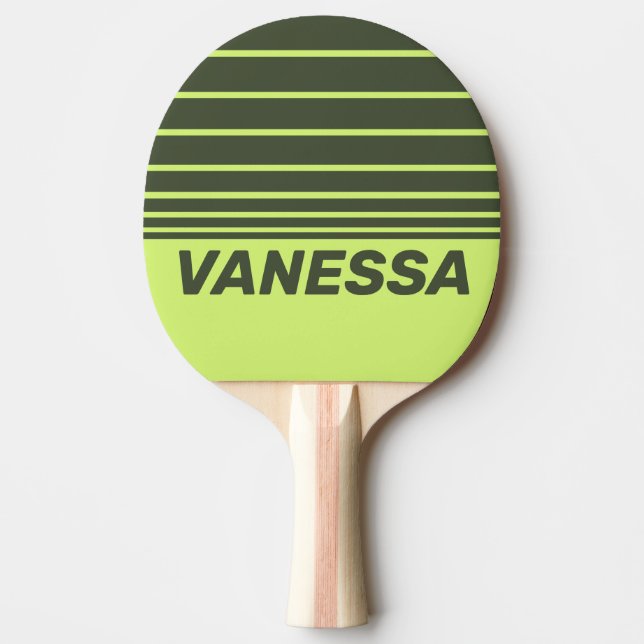 Retro Moss Fade Three Horizon Striping with Name Tischtennis Schläger (Vorderseite)