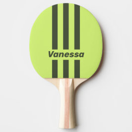 Retro Moss Fade Three Pin Stripes with Name Tischtennis Schläger