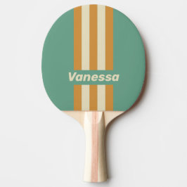 Retro Moss Pin Stripes with Name Tischtennis Schläger