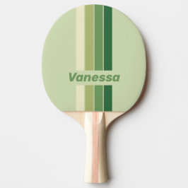 Retro Moss Rainbow Pin Striping with Name Tischtennis Schläger