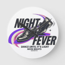 Retro-Motel-Wanduhr Night Fever