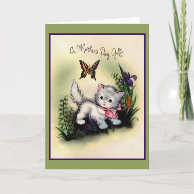 Retro Mother Day Grußkarte Karte (Vorderseite)