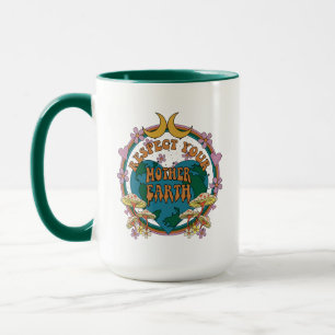 Retro Mother Earth Graphic der 70er Tasse