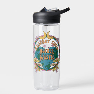 Retro Mother Earth Graphic der 70er Trinkflasche