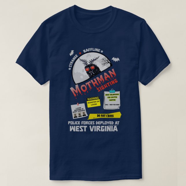 Retro-Mothman-Sighting T-Shirt (Design vorne)
