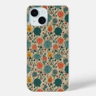 Retro Motif iPhone 15 Coque