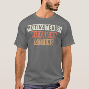 Retro motiviert von Pizza und Kätzchen lustigen Wi T-Shirt