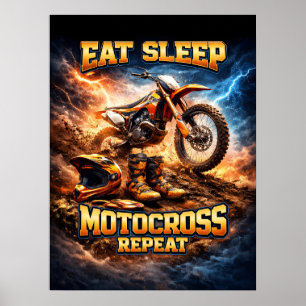 Retro Motocross Bootleg Vintage Poster