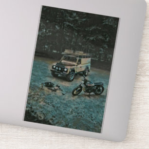 Retro-Motorrad Aufkleber