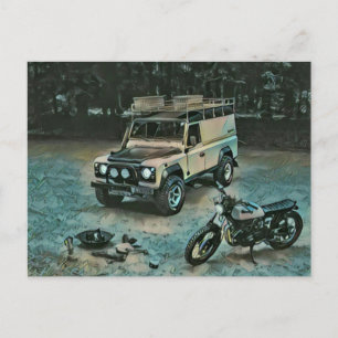 Retro-Motorrad-Geschenk Postkarte