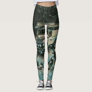 Retro-Motorrad Leggings