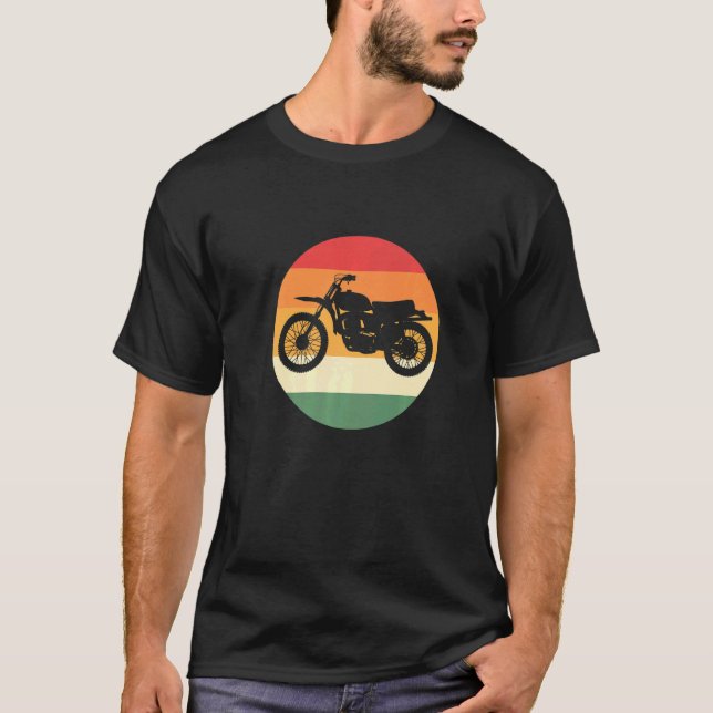 Retro-Motorrad T-Shirt (Vorderseite)