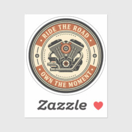 Retro-Motorradmotor-Emblem-Stil Aufkleber