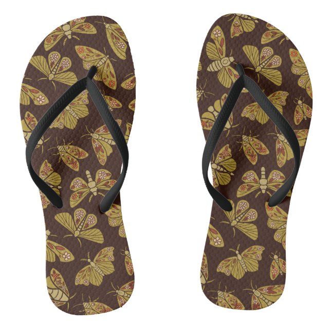Retro-Motten der 1970er Flip Flops (Fußbett)