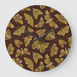 Retro-Motten der 1970er Große Wanduhr