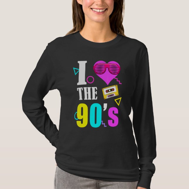 Retro-Motto der 90er Jahre I Liebe 90er T-Shirt (Vorderseite)