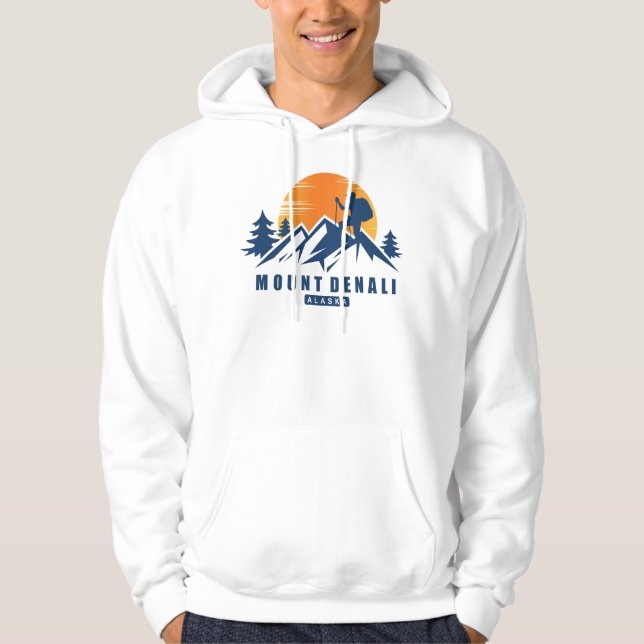 Retro Mount Denali Wandern T - Shirt (Vorderseite)