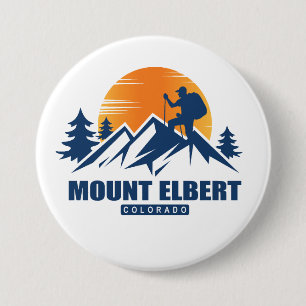 Retro Mount Elbert Hike T - Shirt Button
