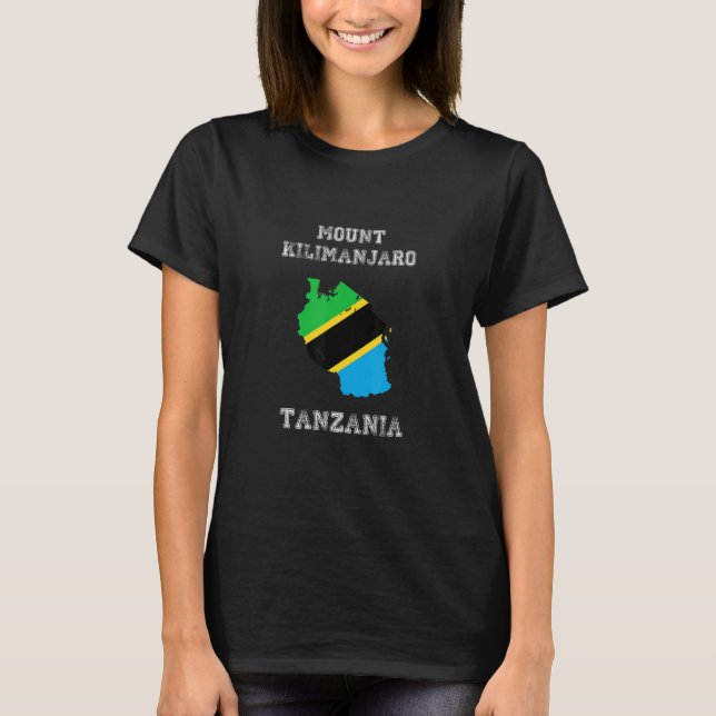Retro Mount Kilimanjaro Tansania Not leidend Tansa T-Shirt (Vorderseite)