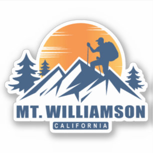 Retro Mount Williamson Hike T - Shirt Aufkleber