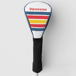 Retro Mountain Across Striping with Name Golf Headcover
