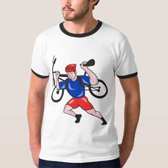 Retro Mountain Biker Tee Shirts (Vorderseite)