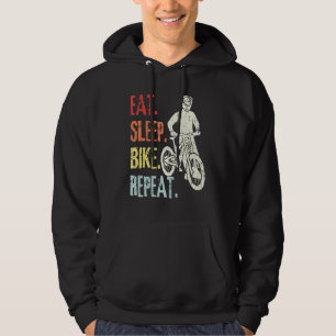 Retro Mountain Biking Fahrrad Rad fahren essen Sle Hoodie