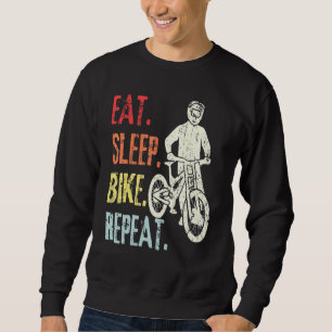 Retro Mountain Biking Fahrrad Rad fahren essen Sle Sweatshirt